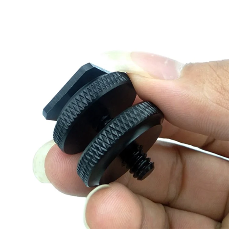 WESTAGE DSLR Camera Hot Shoe 1/4 inch Screw Adapter Aluminum Alloy Connector with Double Nut