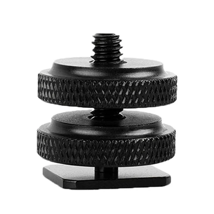 WESTAGE DSLR Camera Hot Shoe 1/4 inch Screw Adapter Aluminum Alloy Connector with Double Nut