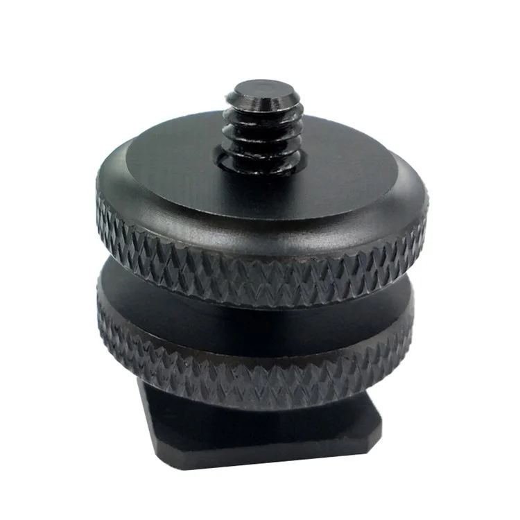 WESTAGE DSLR Camera Hot Shoe 1/4 inch Screw Adapter Aluminum Alloy Connector with Double Nut