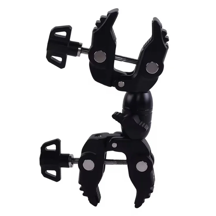Z074 Double Camera Clamp Crab Plier Clip Bracket Mount Monitor Magic Arm Double Ball Head Adapter
